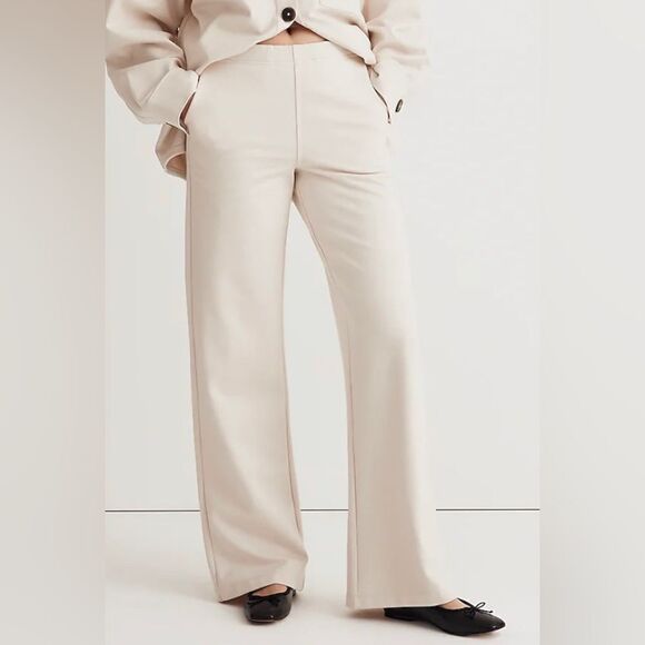 Madewell Ponte Wide-Leg Pants NWT Size L - Picture 1 of 10
